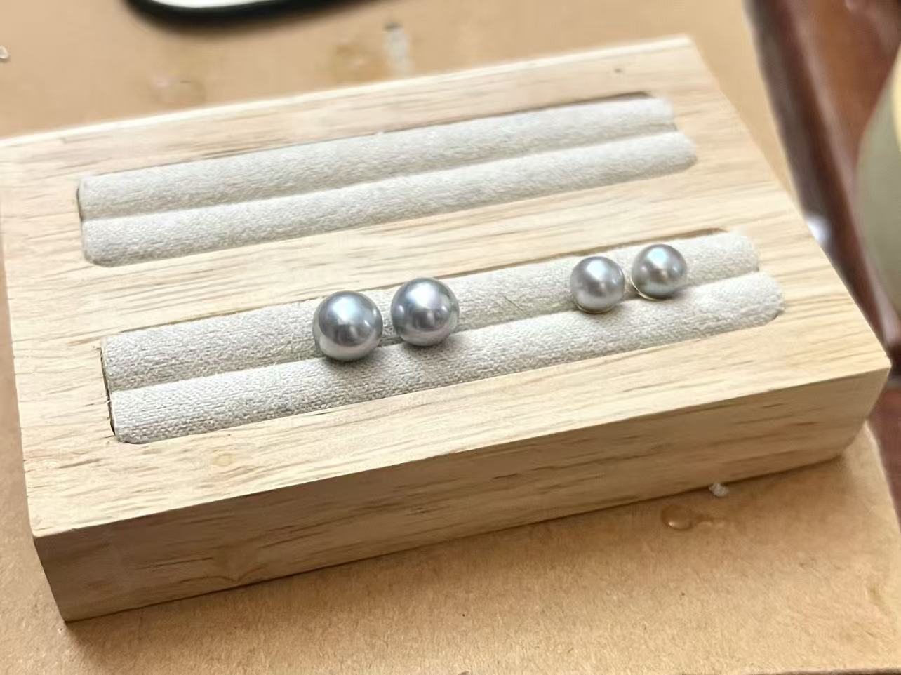 Yowamono Japanese Seawater Shintama Pearl Earrings