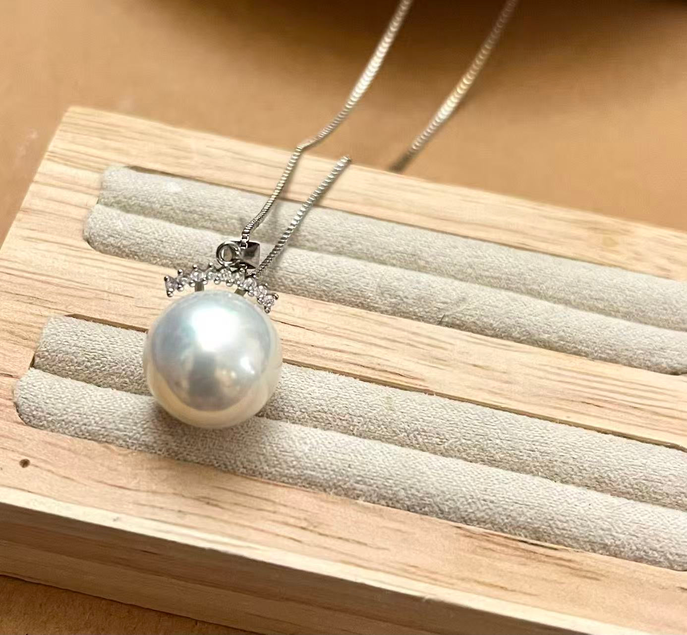 14mm 愛迪生睫毛珍珠吊墜