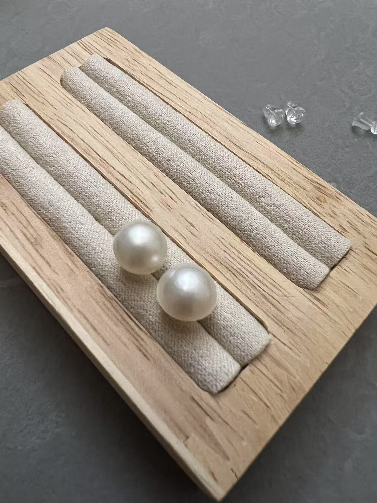 10mm Natural Seawater Mabe Stud Earrings
