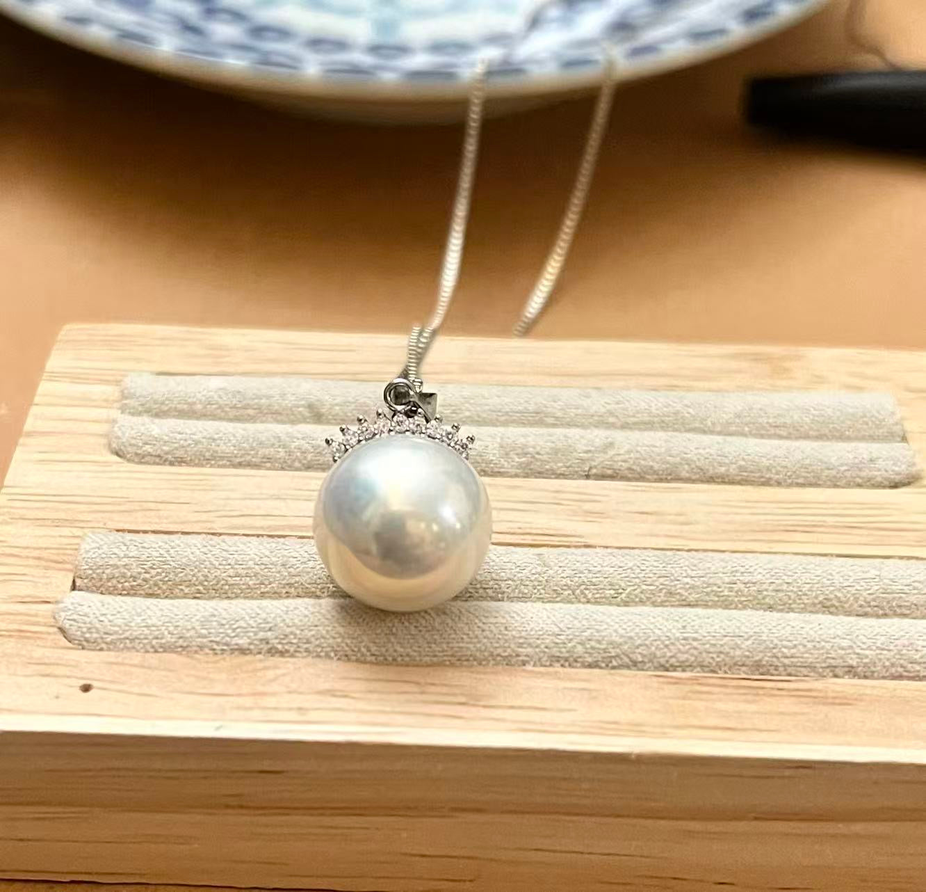 14mm 愛迪生睫毛珍珠吊墜