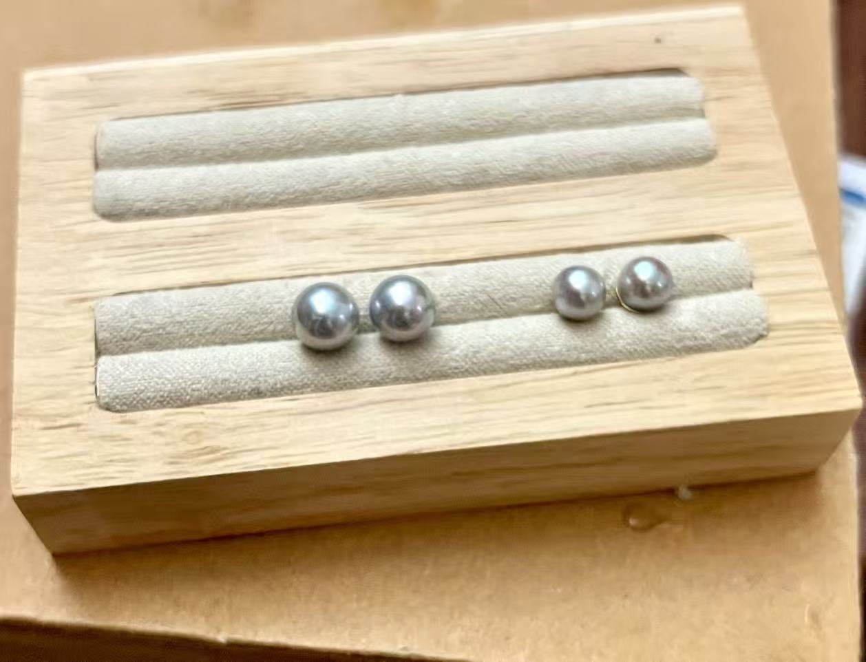 Yowamono Japanese Seawater Shintama Pearl Earrings