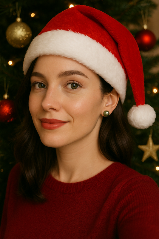 7–8mm Freshwater Peacock Green Pearl Earrings