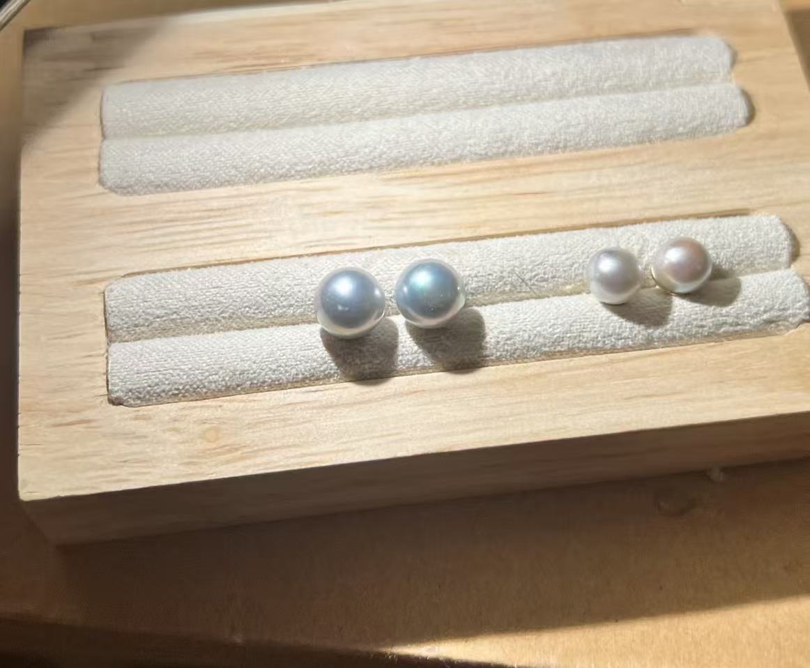 Yowamono Japanese Seawater Shintama Pearl Earrings