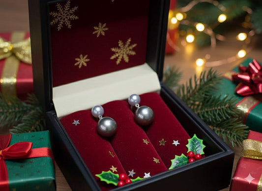 Akoya with Tahitian Black Pearl Earrings (Made to you)