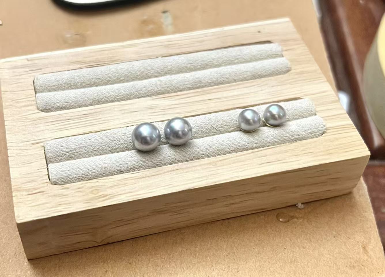 Yowamono Japanese Seawater Shintama Pearl Earrings