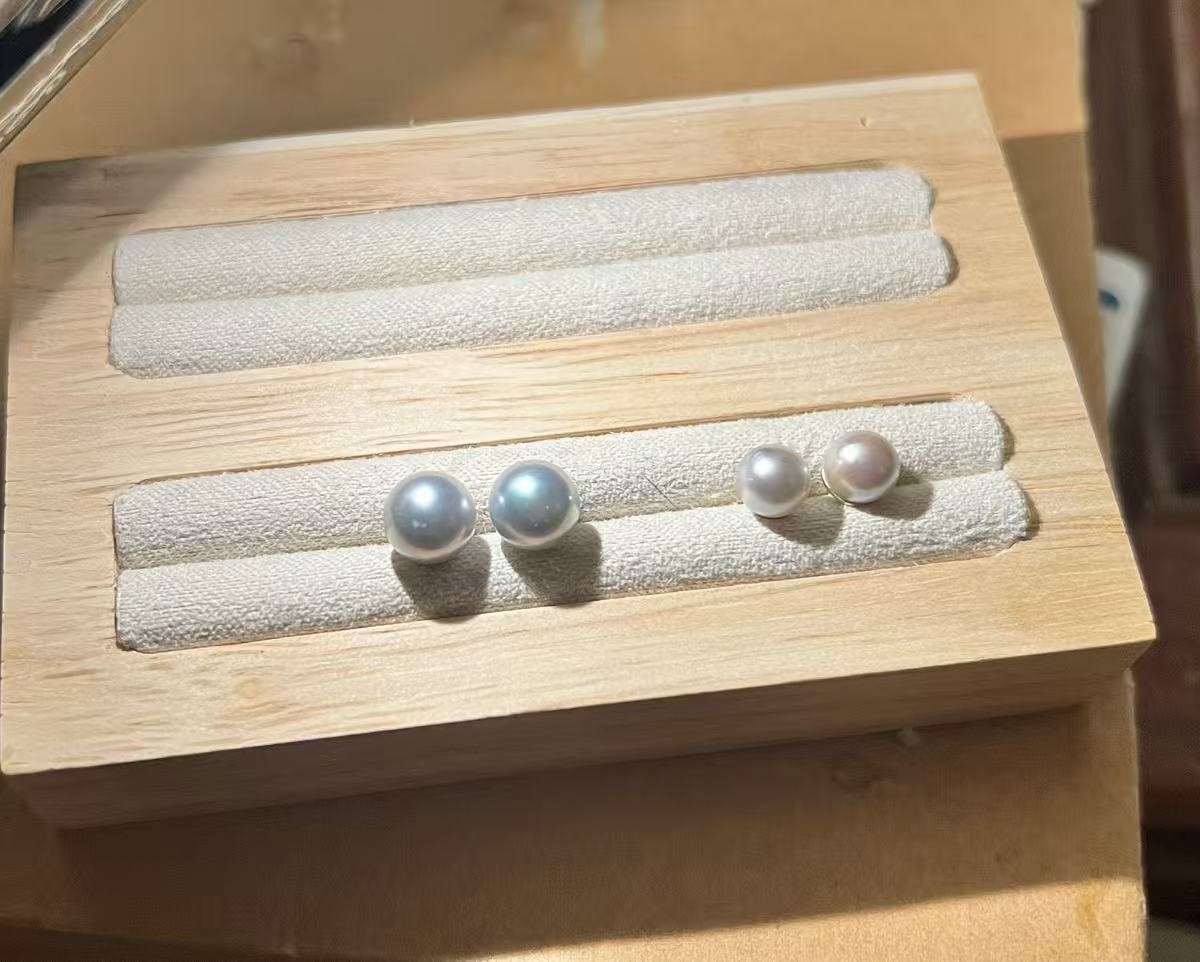 Yowamono Japanese Seawater Shintama Pearl Earrings