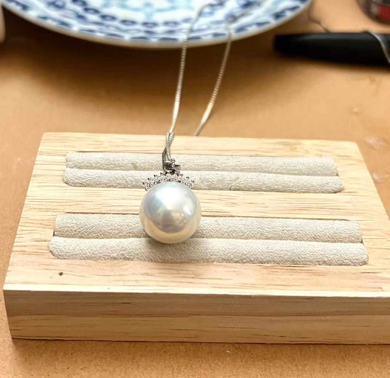 14mm 愛迪生睫毛珍珠吊墜
