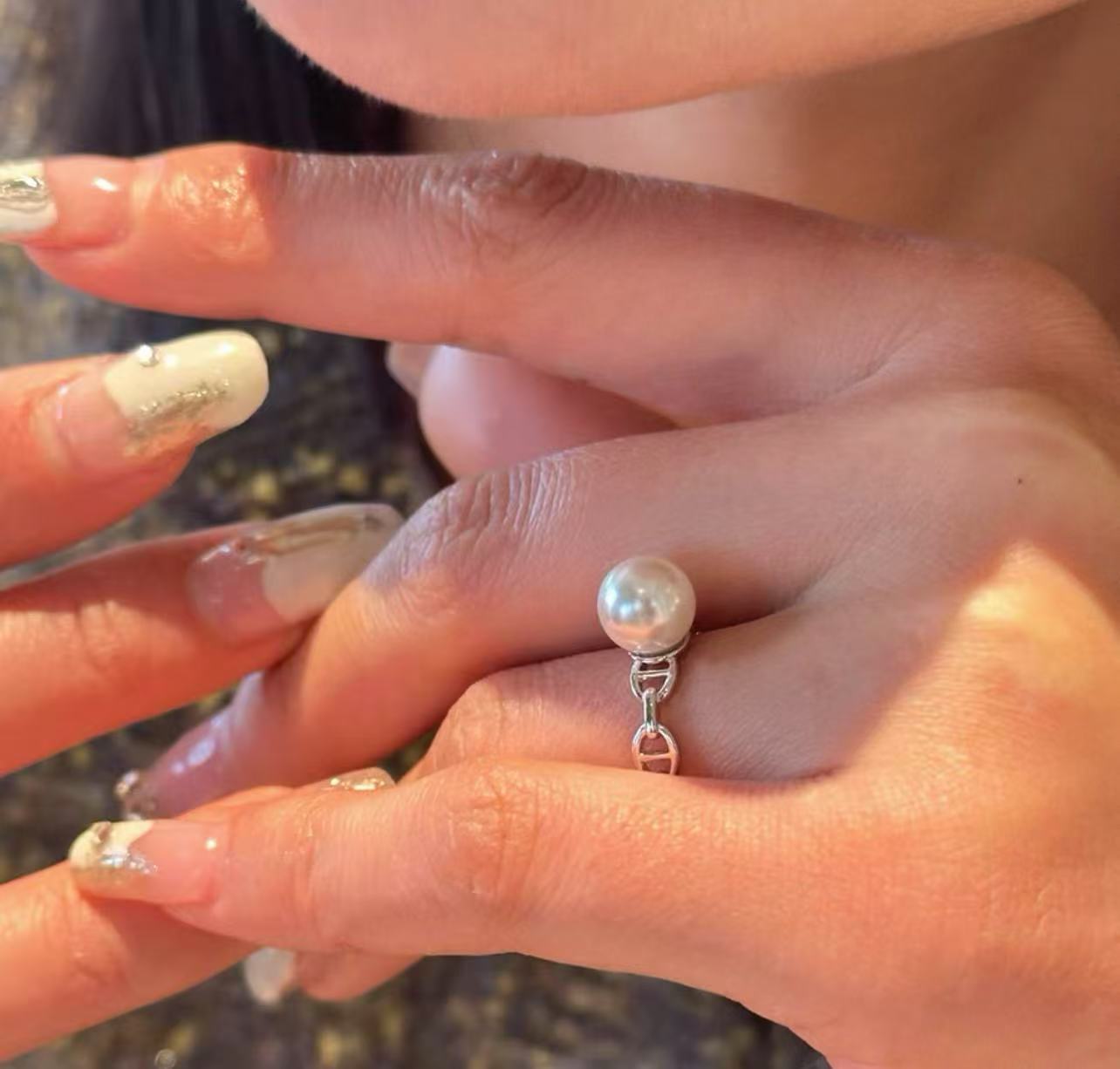 Pink Luster Freshwater Pearl Ring
