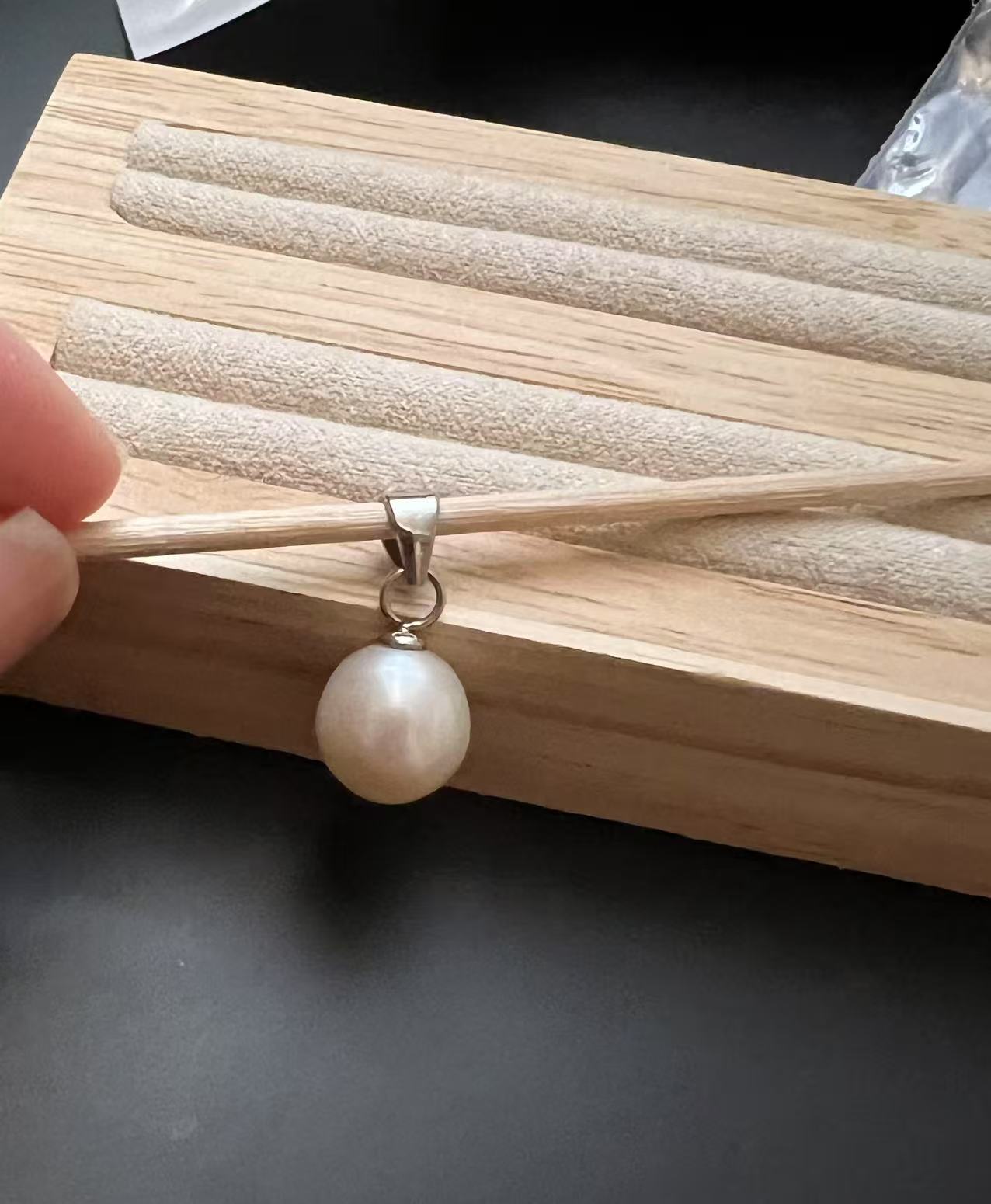 Japanese Akoya Seawater Oval Pearl Pendant