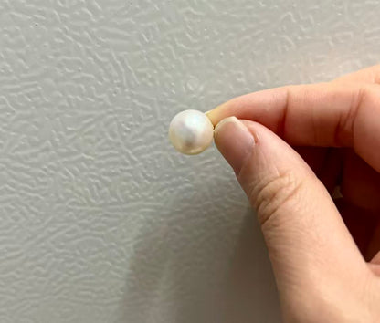11.6mm 超稀有淡水極光粉完美圓珍珠吊墜