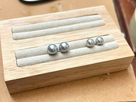 Yowamono Japanese Seawater Shintama Pearl Earrings