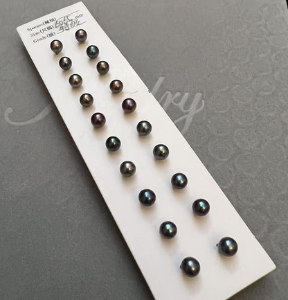 6–6.5mm 愛迪生級幻彩淡水珍珠耳環