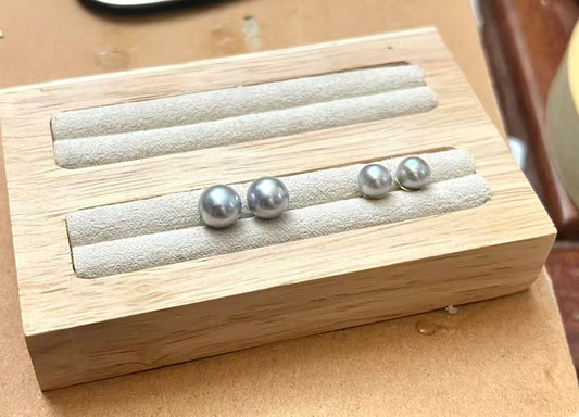 Yowamono Japanese Seawater Shintama Pearl Earrings
