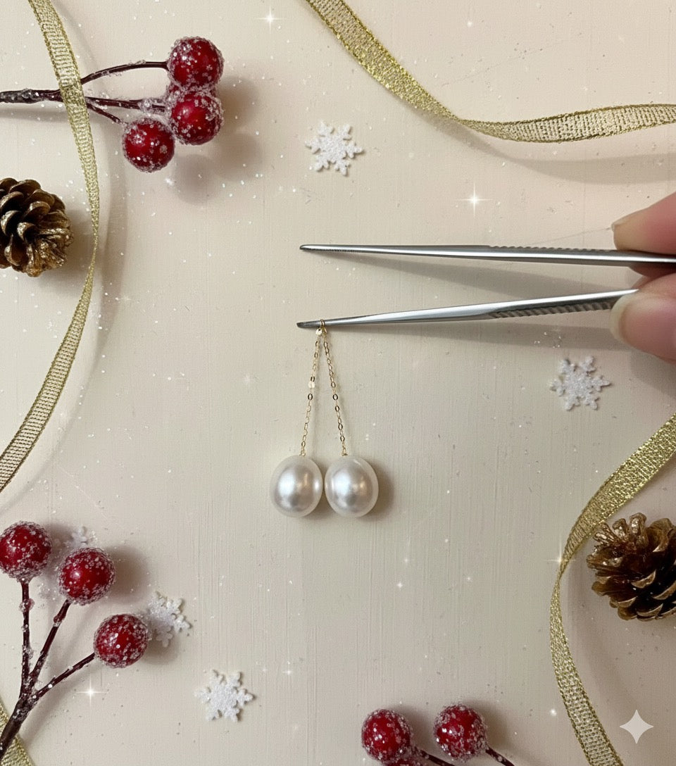 Australian White Pearl with 18K Gold Chain（Made to you)