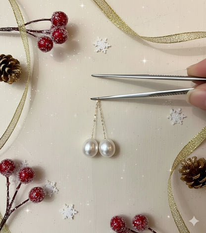 Australian White Pearl with 18K Gold Chain（Made to you)