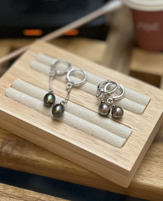 Long S925 Sterling Silver DIY Pearl Ear Wire Earrings