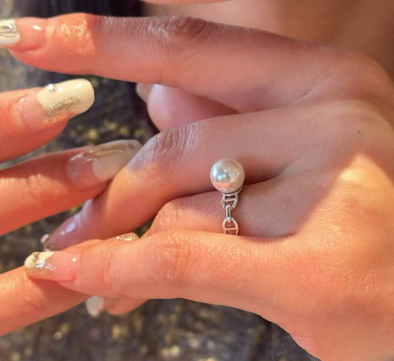 Pink Luster Freshwater Pearl Ring